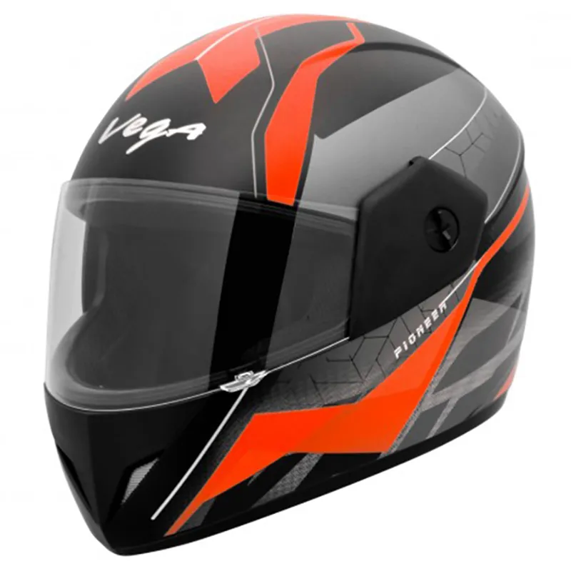 VEGA Cliff Pioneer Dull Black Orange Full Face Helmet