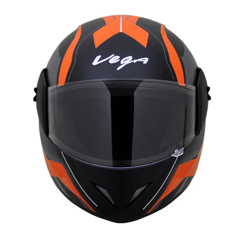 VEGA Cliff Pioneer Dull Black Orange Full Face Helmet