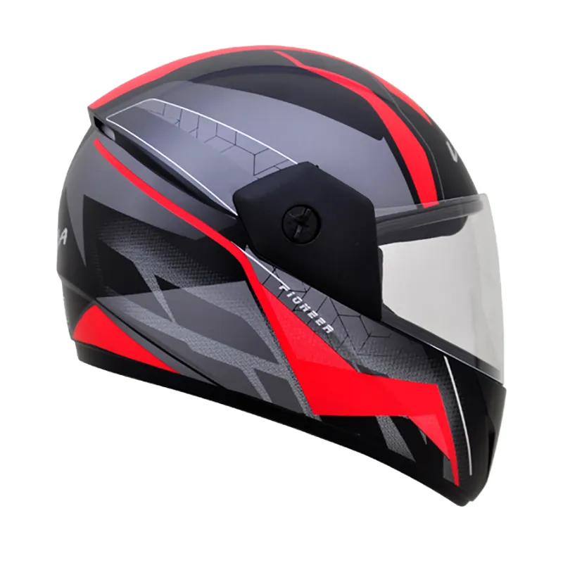 VEGA Cliff Pioneer Dull Black Red Full Face Helmet
