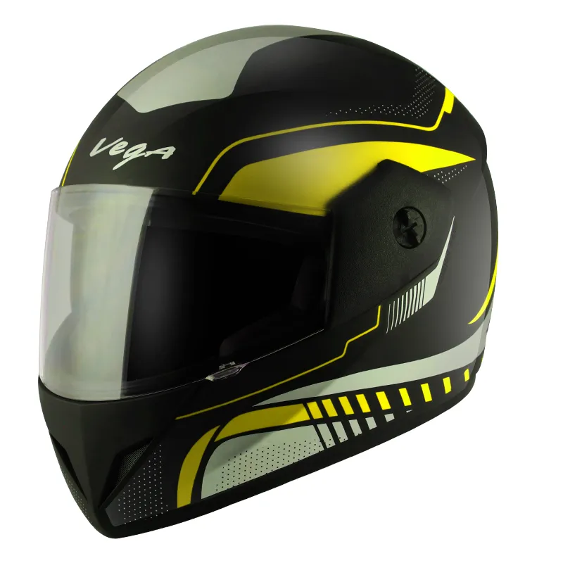 VEGA Cliff Styler Black Neon Yellow Full Face Helmet