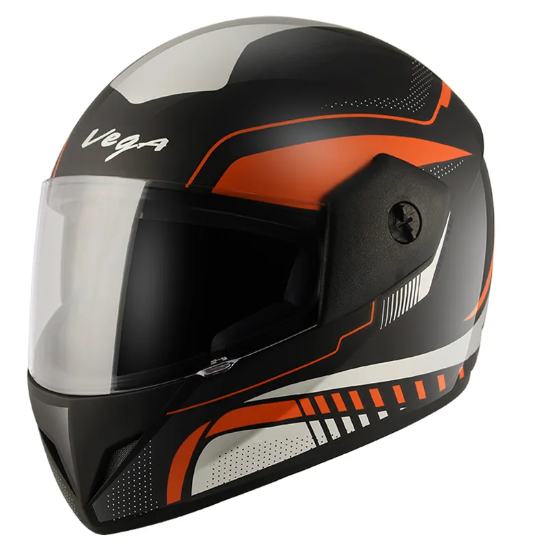 VEGA Cliff Styler Black Orange Full Face Helmet
