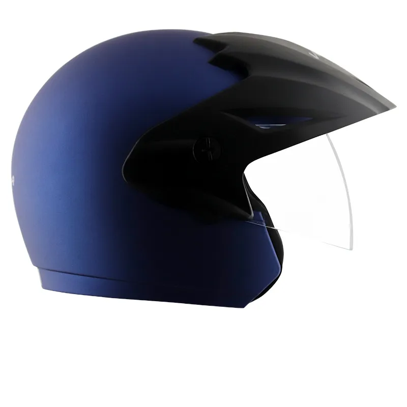 VEGA Cruiser Dull Blue Half Face Helmet