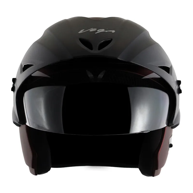 VEGA Cruiser Dull Burgundy Half Face Helmet