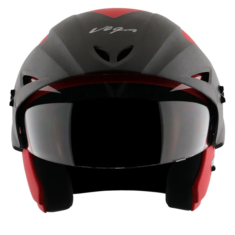 VEGA Cruiser Dull Red Half Face Helmet