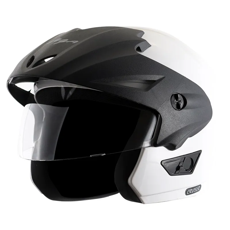 VEGA Cruiser White Half Face Helmet