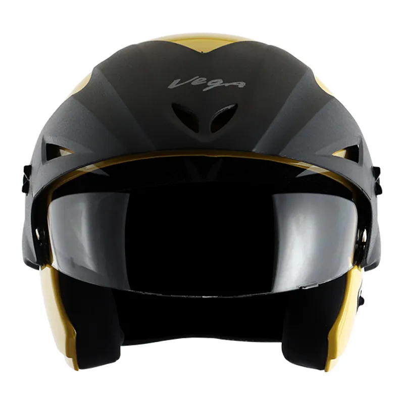 VEGA Cruiser Yellow Half Face Helmet
