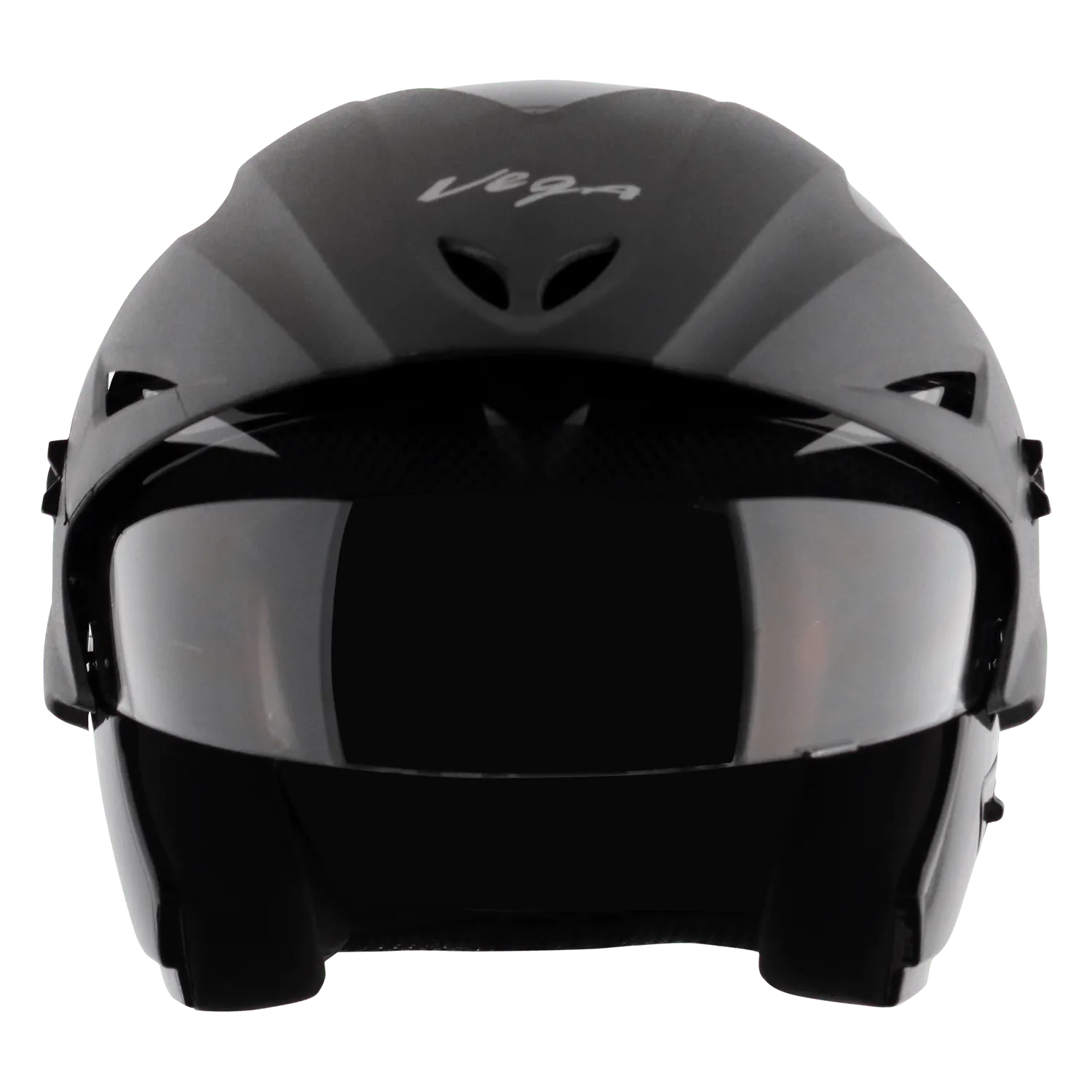 VEGA Cruiser Without Peak Black Half Face Helmet