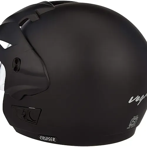 VEGA Cruiser Without Peak Black Half Face Helmet