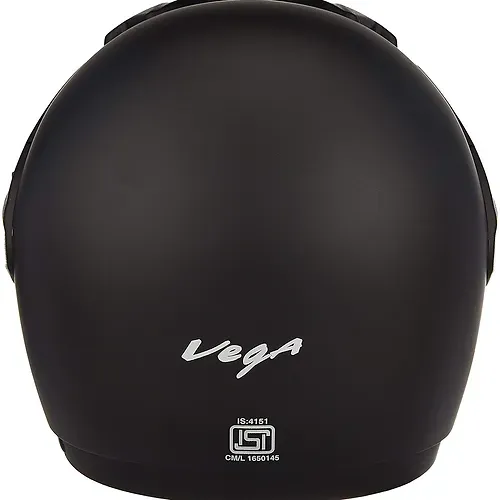 VEGA Cruiser Without Peak Black Half Face Helmet