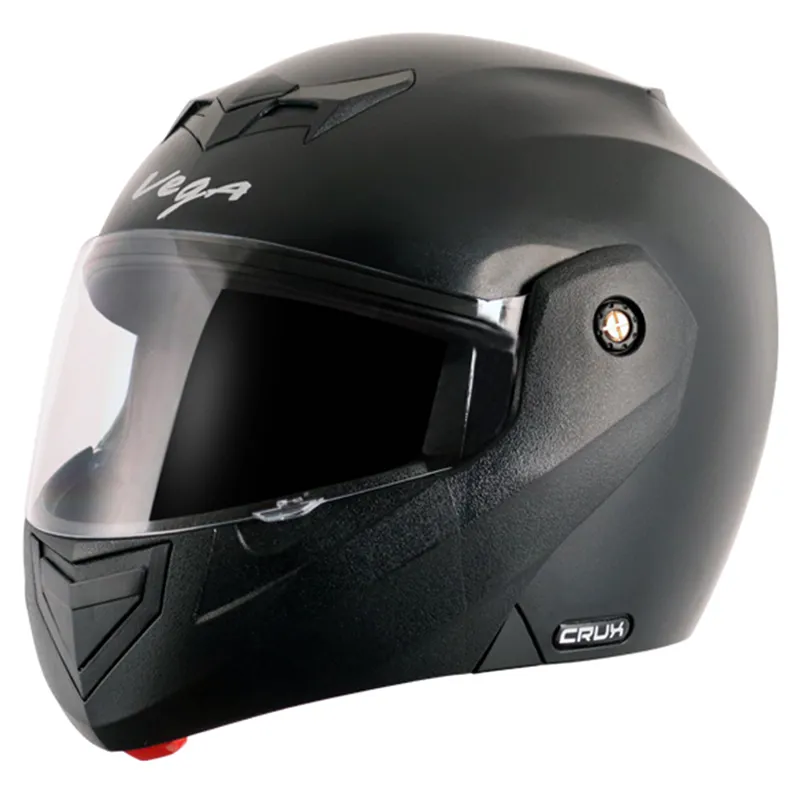 VEGA Crux Dual Visor Black Flip up Helmet