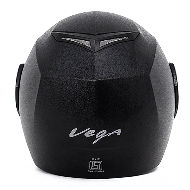 VEGA Crux Dual Visor Black Flip up Helmet