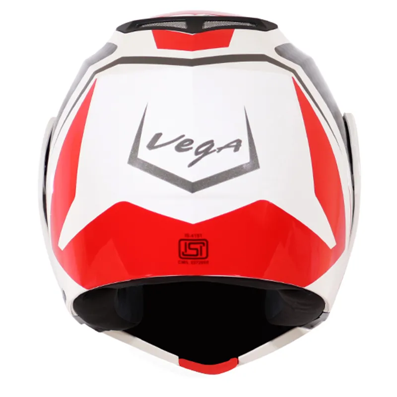 VEGA Crux Dx Checks White Red Full Face Helmet