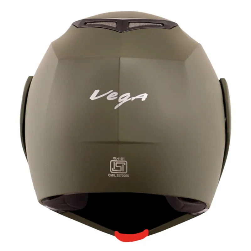 VEGA Crux Dx Dull Battle Green Full Face Helmet