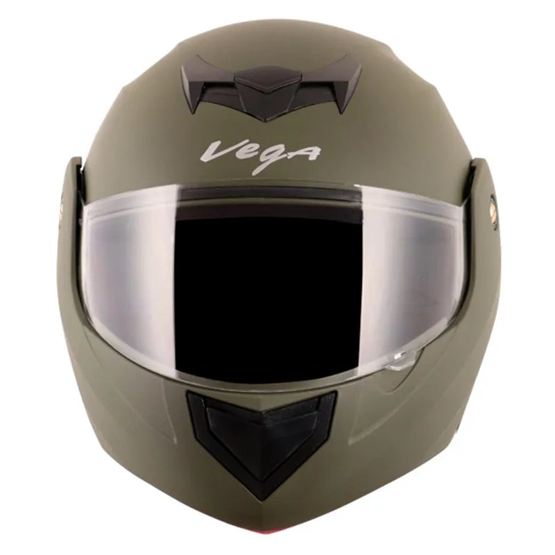 VEGA Crux Dx Dull Battle Green Full Face Helmet