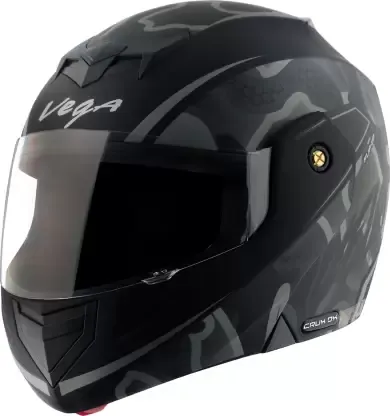 VEGA Crux Dx Fighter Black Grey Flip Up Helmet