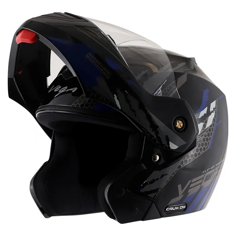 VEGA Crux Dx Flex Black Blue Full Face Helmet