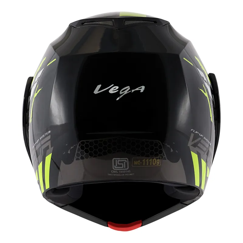 VEGA Crux Dx Flex Black Neon Yellow Full Face Helmet