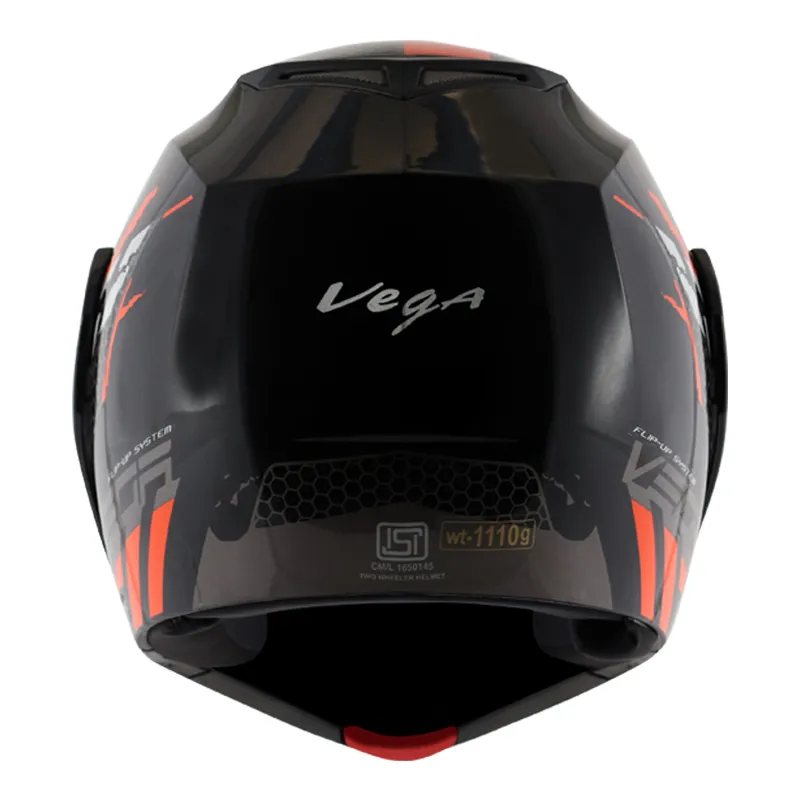 VEGA Crux Dx Flex Black Orange Full Face Helmet