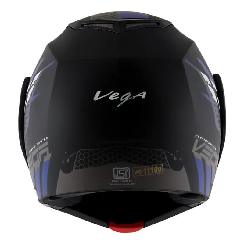 VEGA Crux Dx Flex Dull Black Blue Full Face Helmet