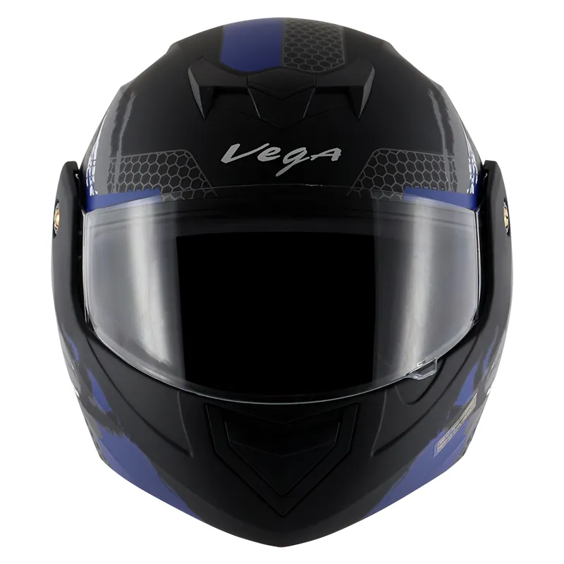 VEGA Crux Dx Flex Dull Black Blue Full Face Helmet