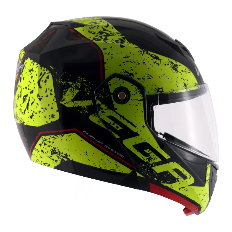 VEGA Crux Dx Victor Black Neon Yellow Full Face Helmet