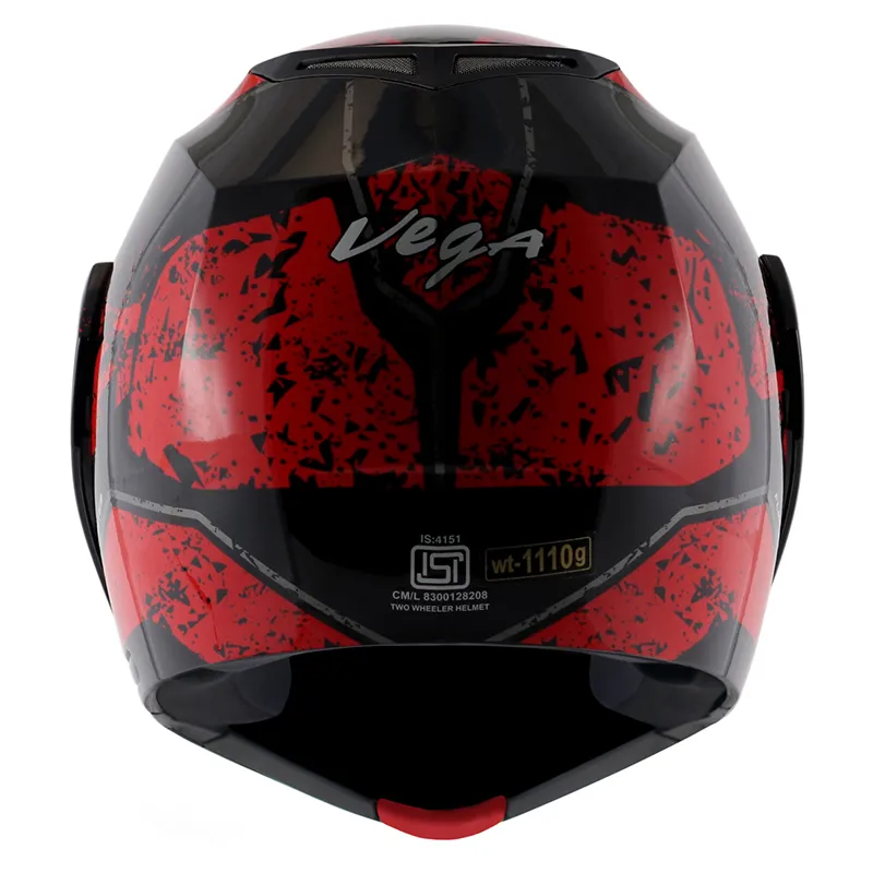 VEGA Crux Dx Victor Black Red Full Face Helmet