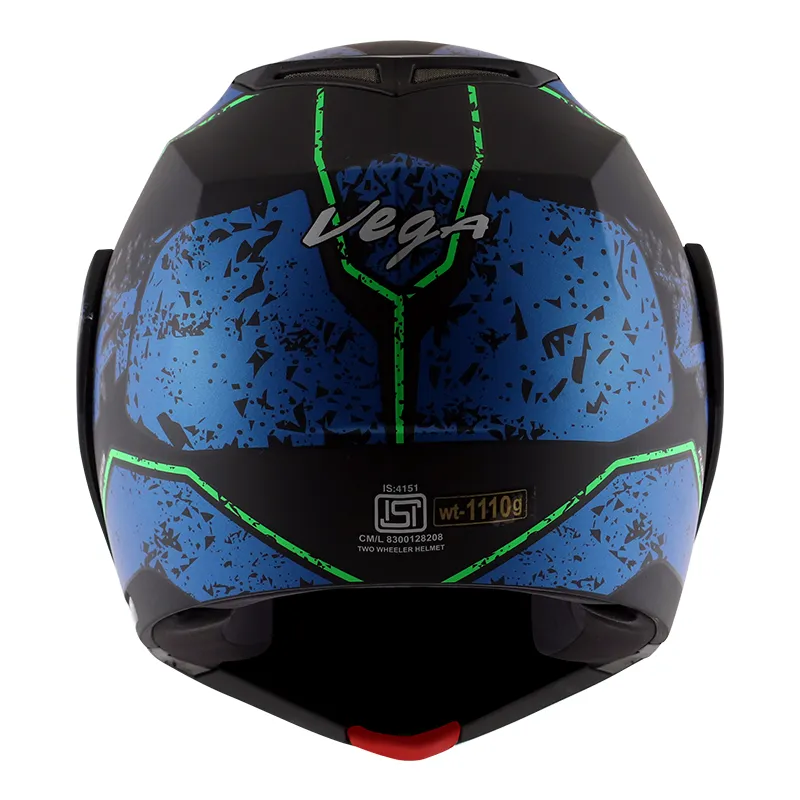 VEGA Crux Dx Victor Dull Black Blue Full Face Helmet