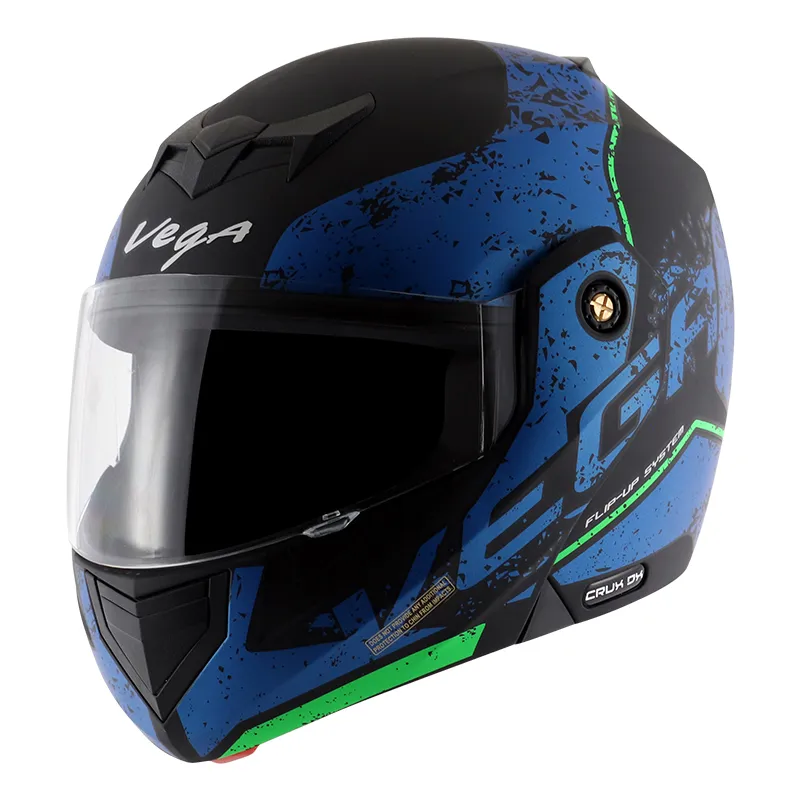 VEGA Crux Dx Victor Dull Black Blue Full Face Helmet