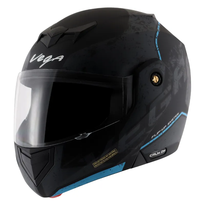 VEGA Crux Dx Victor Dull Black Grey Full Face Helmet