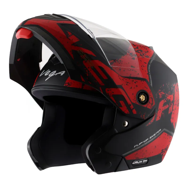 VEGA Crux Dx Victor Dull Black Red Full Face Helmet