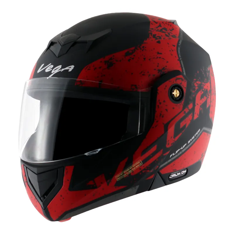 VEGA Crux Dx Victor Dull Black Red Full Face Helmet