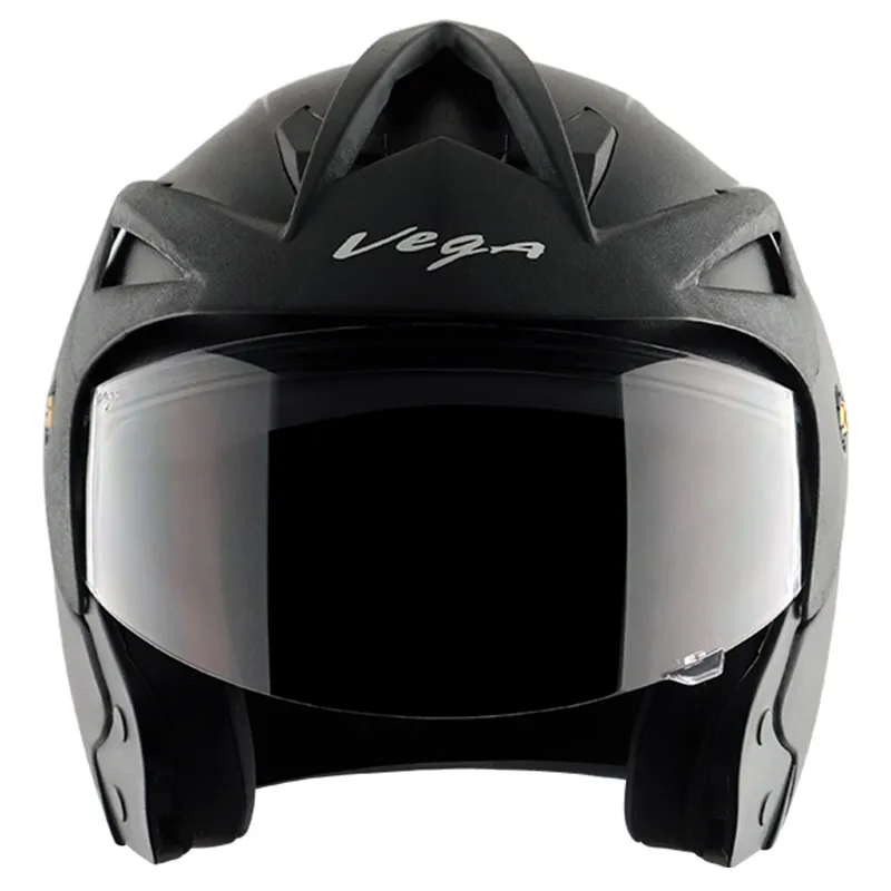 VEGA Crux Open Face Black Half Face Helmet