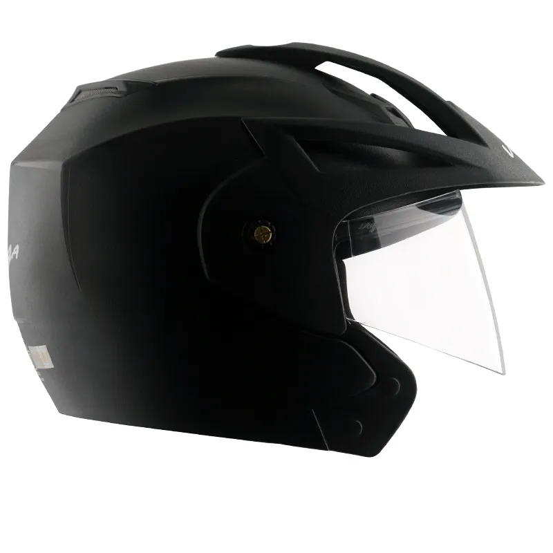 VEGA Crux Open Face Black Half Face Helmet