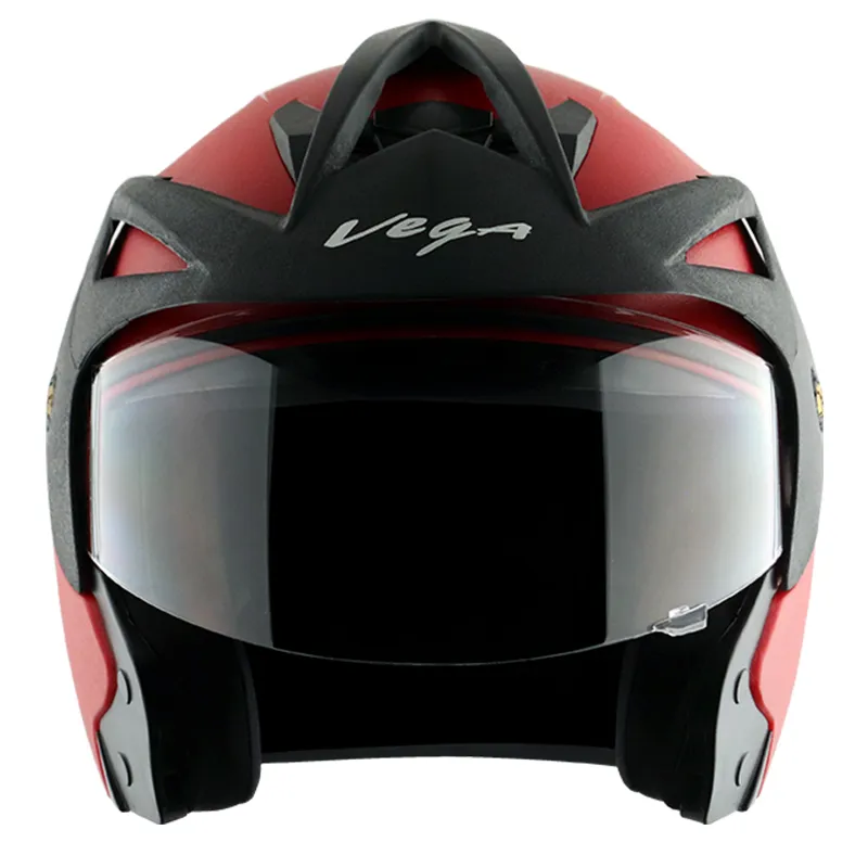 VEGA Crux Open Face Red Half Face Helmet