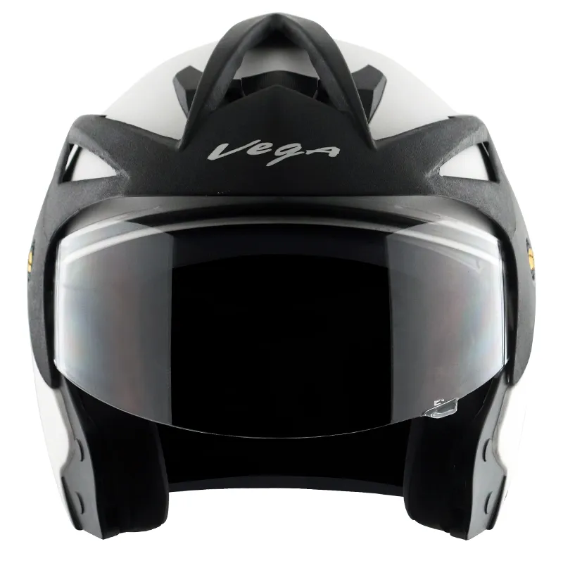 VEGA Crux Open Face White Half Face Helmet