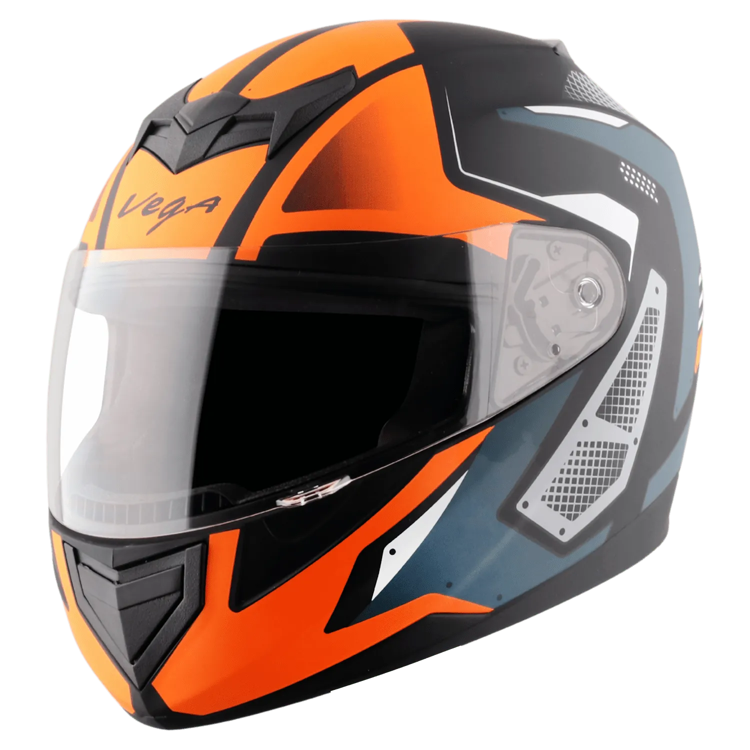 VEGA Edge Dx Pasion Gr Dull Black Orange Full Face Helmet