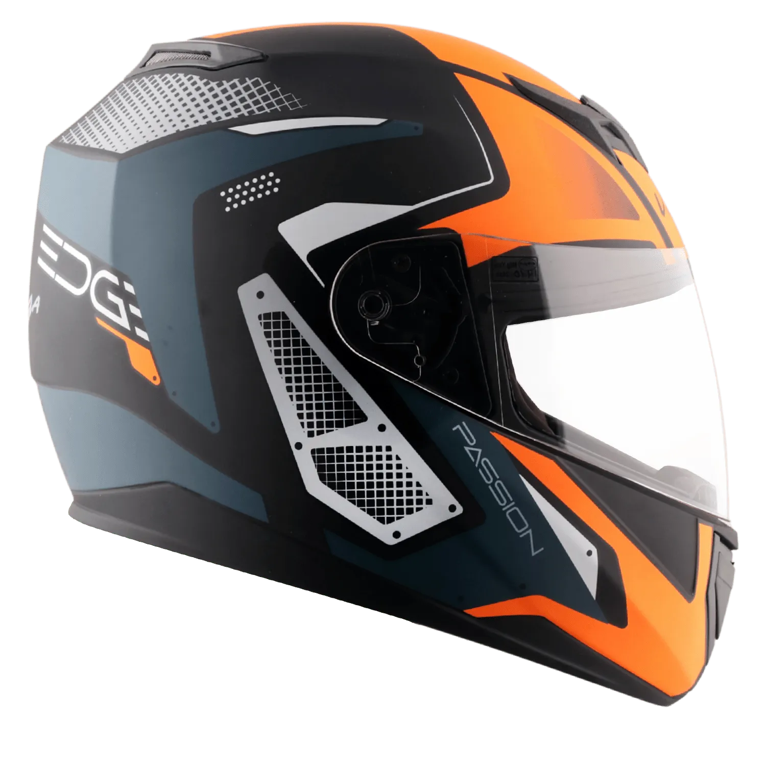 VEGA Edge Dx Pasion Gr Dull Black Orange Full Face Helmet