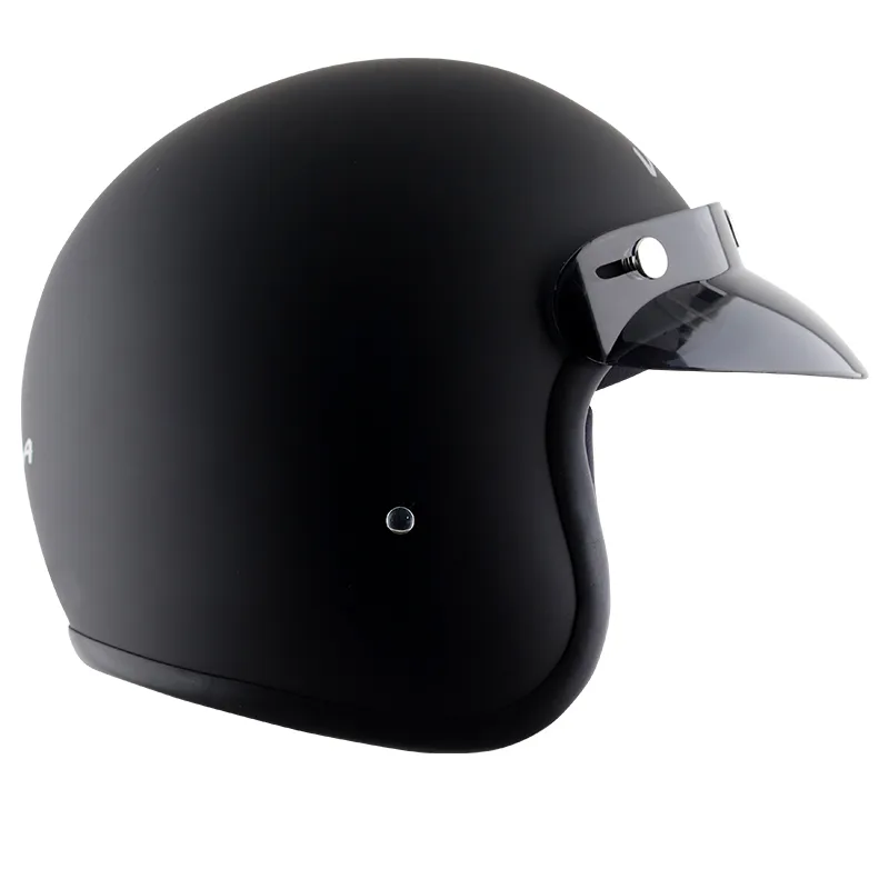VEGA Jet Dx Dull Black Half Face Helmet