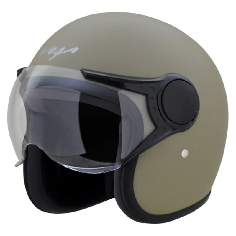 VEGA Jet Dull Desert Storm Half Face Helmet