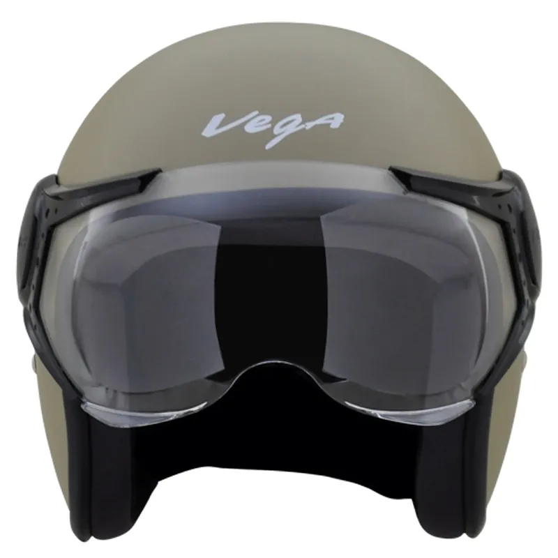 VEGA Jet Dull Desert Storm Half Face Helmet