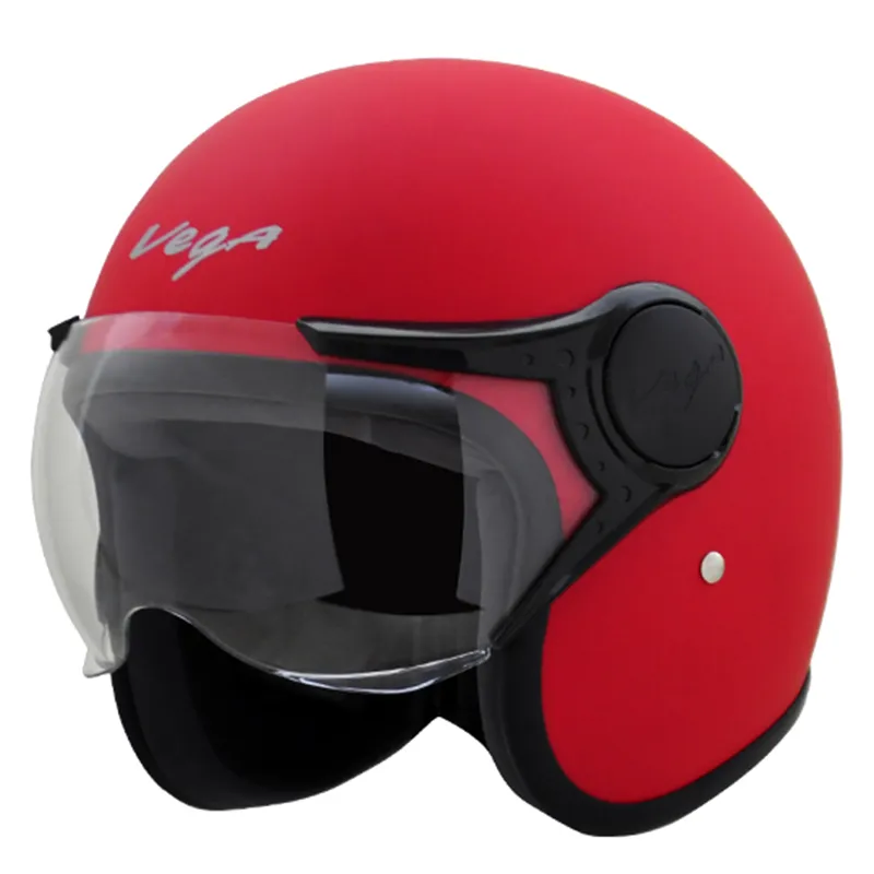 VEGA Jet Dull Red Half Face Helmet