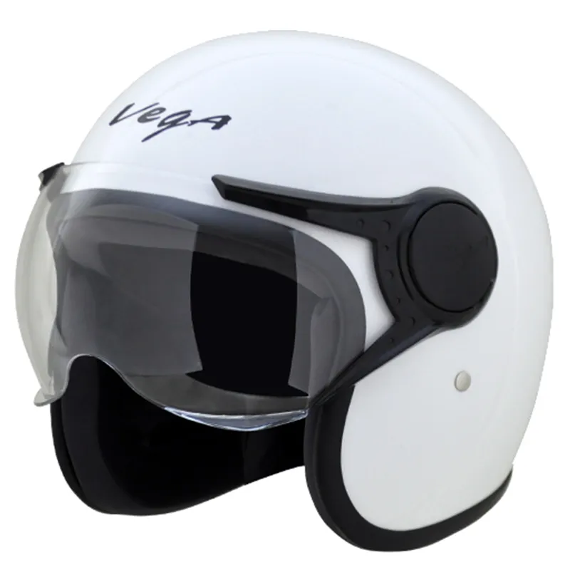 VEGA Jet White Half Face Helmet
