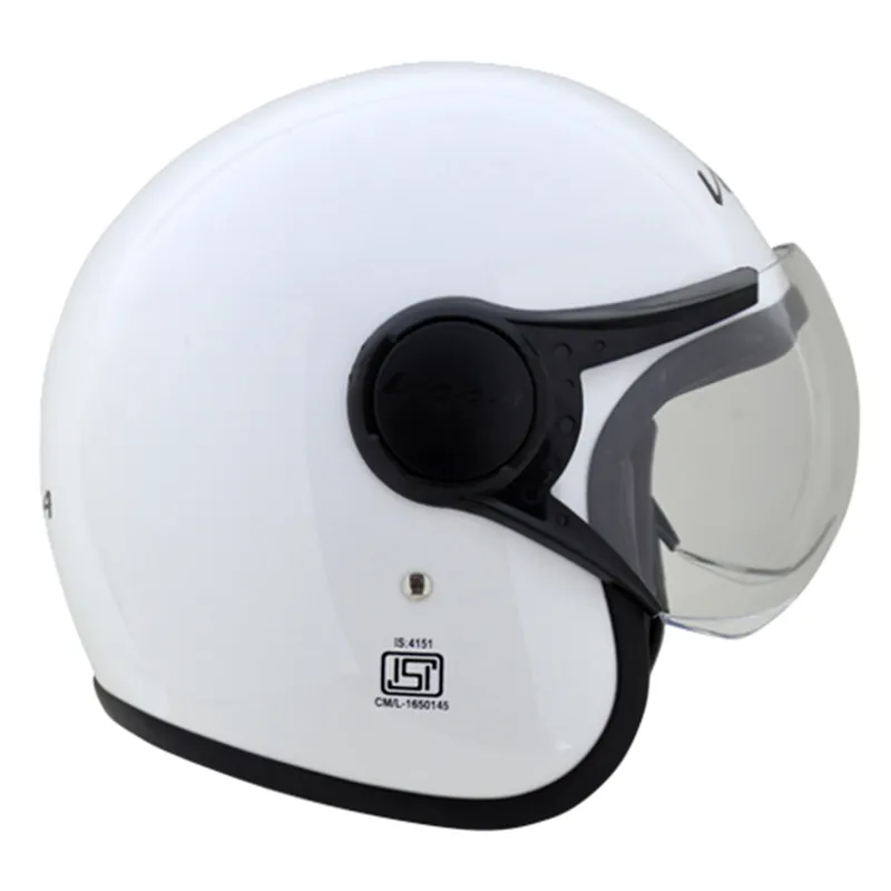 VEGA Jet White Half Face Helmet