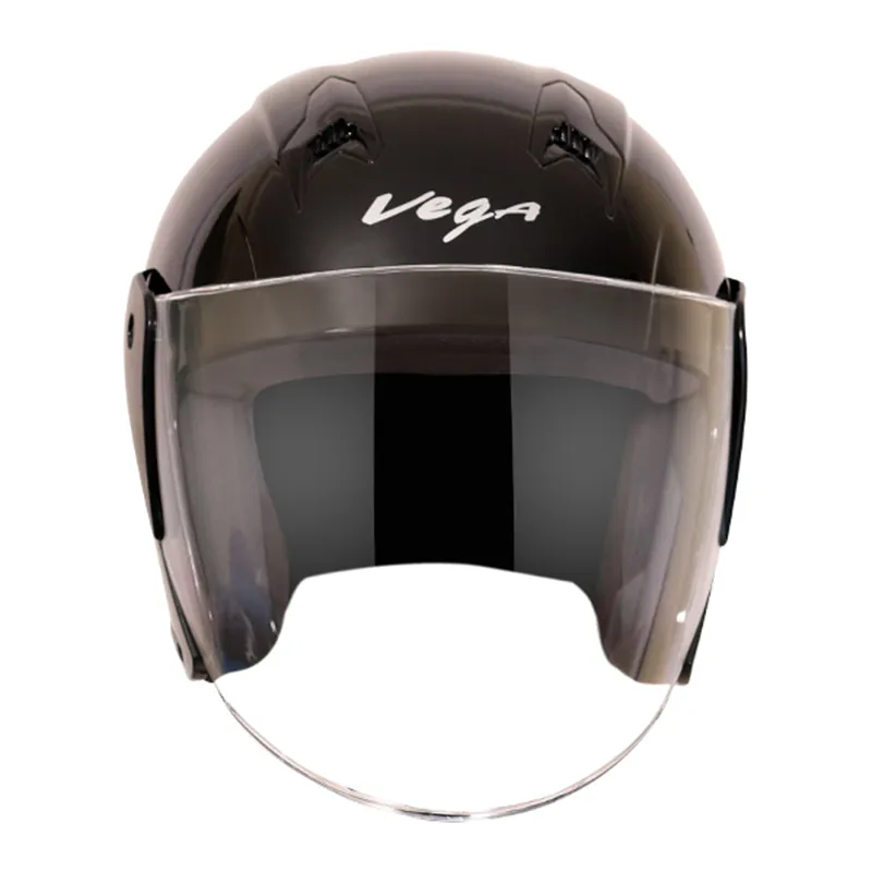 VEGA Lark Black Half Face Helmet