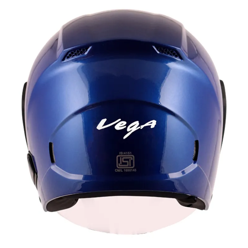 VEGA Lark Blue Half Face Helmet