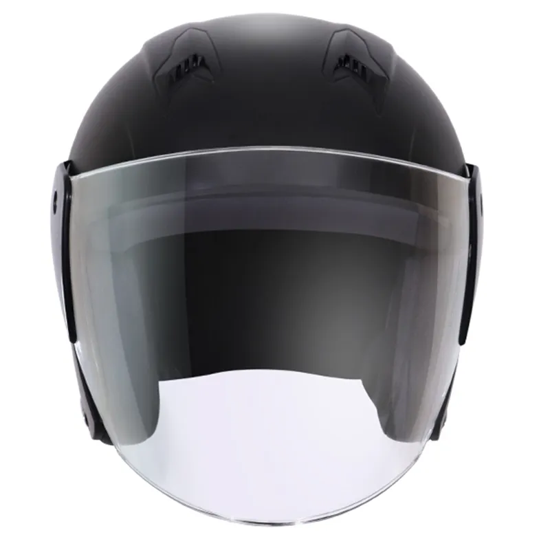 VEGA Lark Dull Black Half Face Helmet