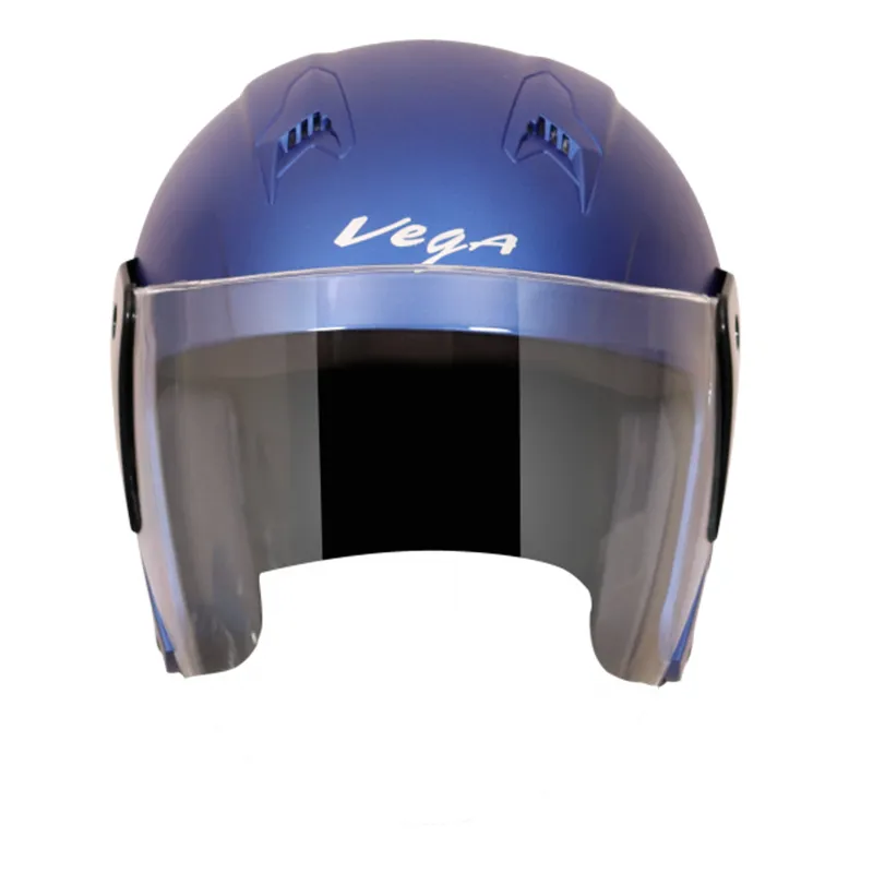 VEGA Lark Dull Blue Half Face Helmet