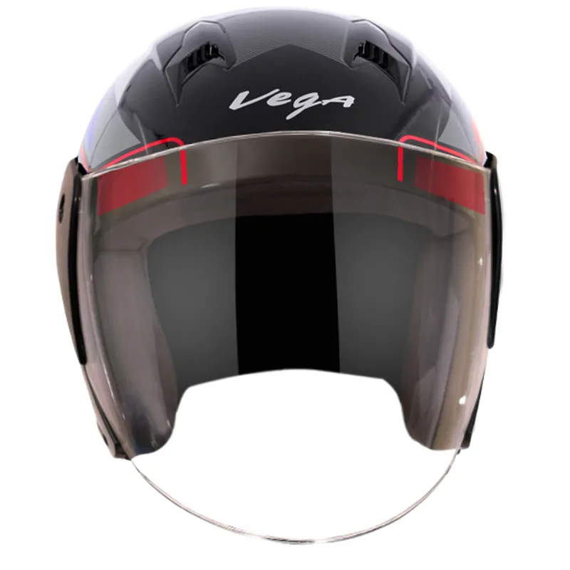 VEGA Lark Legend Black Blue Half Face Helmet