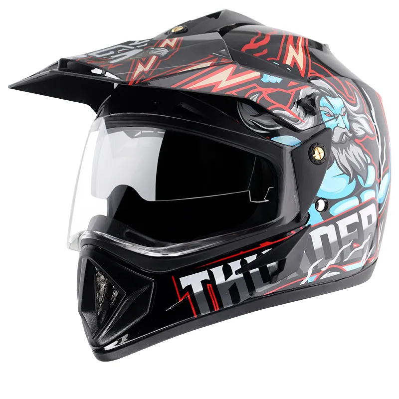 VEGA Thunder Black Red Off Road Helmet