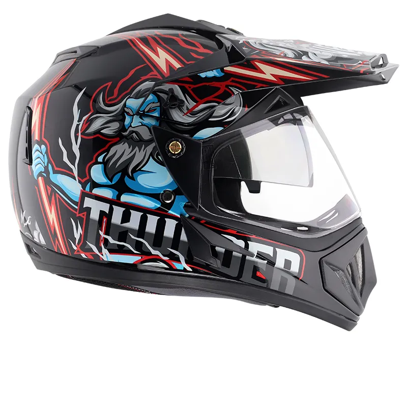 VEGA Thunder Black Red Off Road Helmet